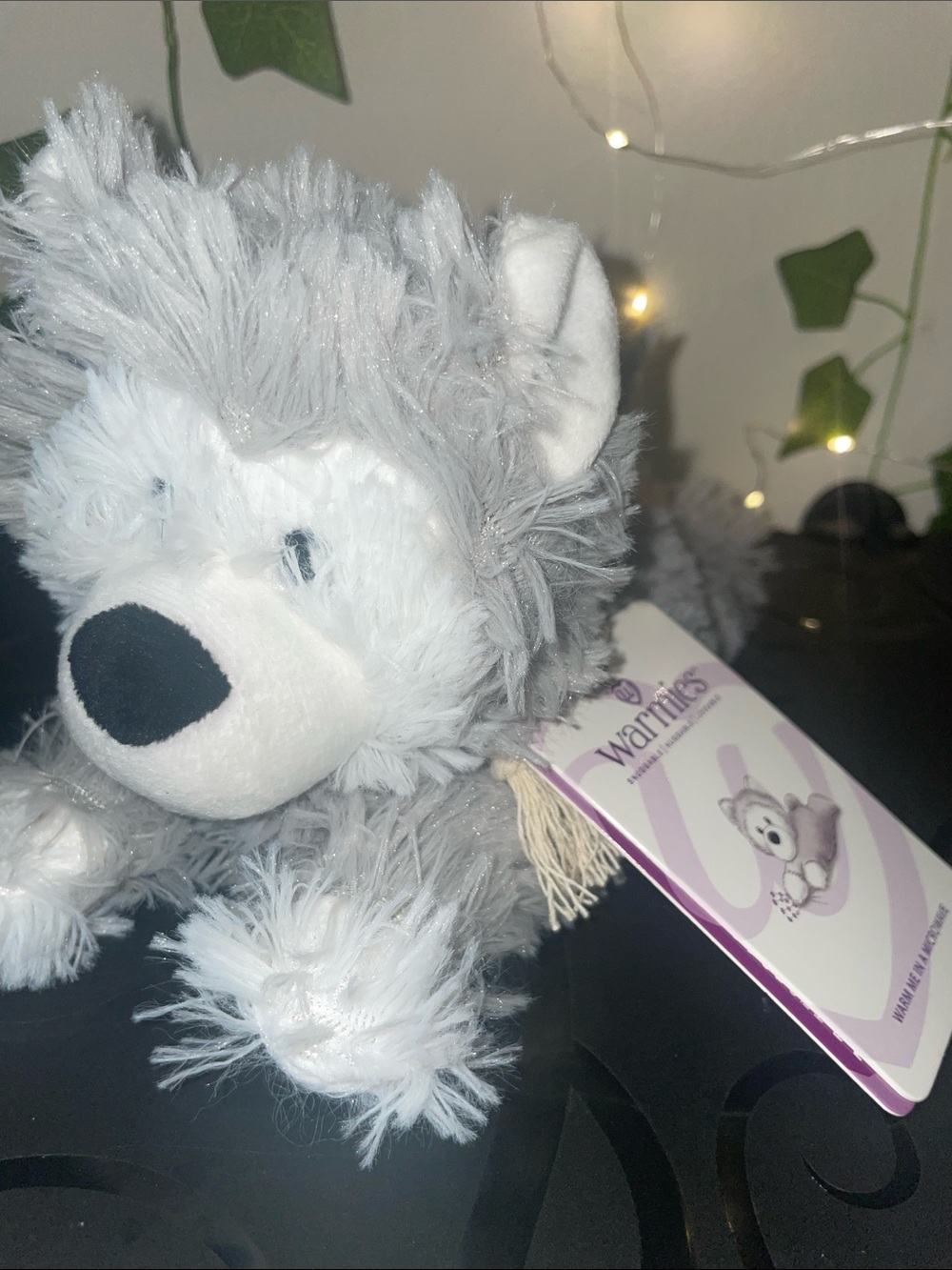 Warmies Grey and White Husky Plush Cozy Heatable Toy by Warmies